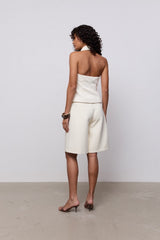 Cotton Mix Long Line Shorts