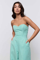 Cotton Pinstripe Jumpsuit