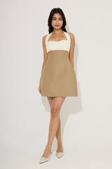 Cotton Mix Pinstripe Mini Dress