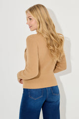Cotton Zip Detail Cardigan