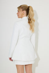 Tailored Pinstripe Blazer