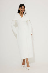 Statement Collar Midi Dress