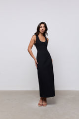 Cotton Mix Midi Dress