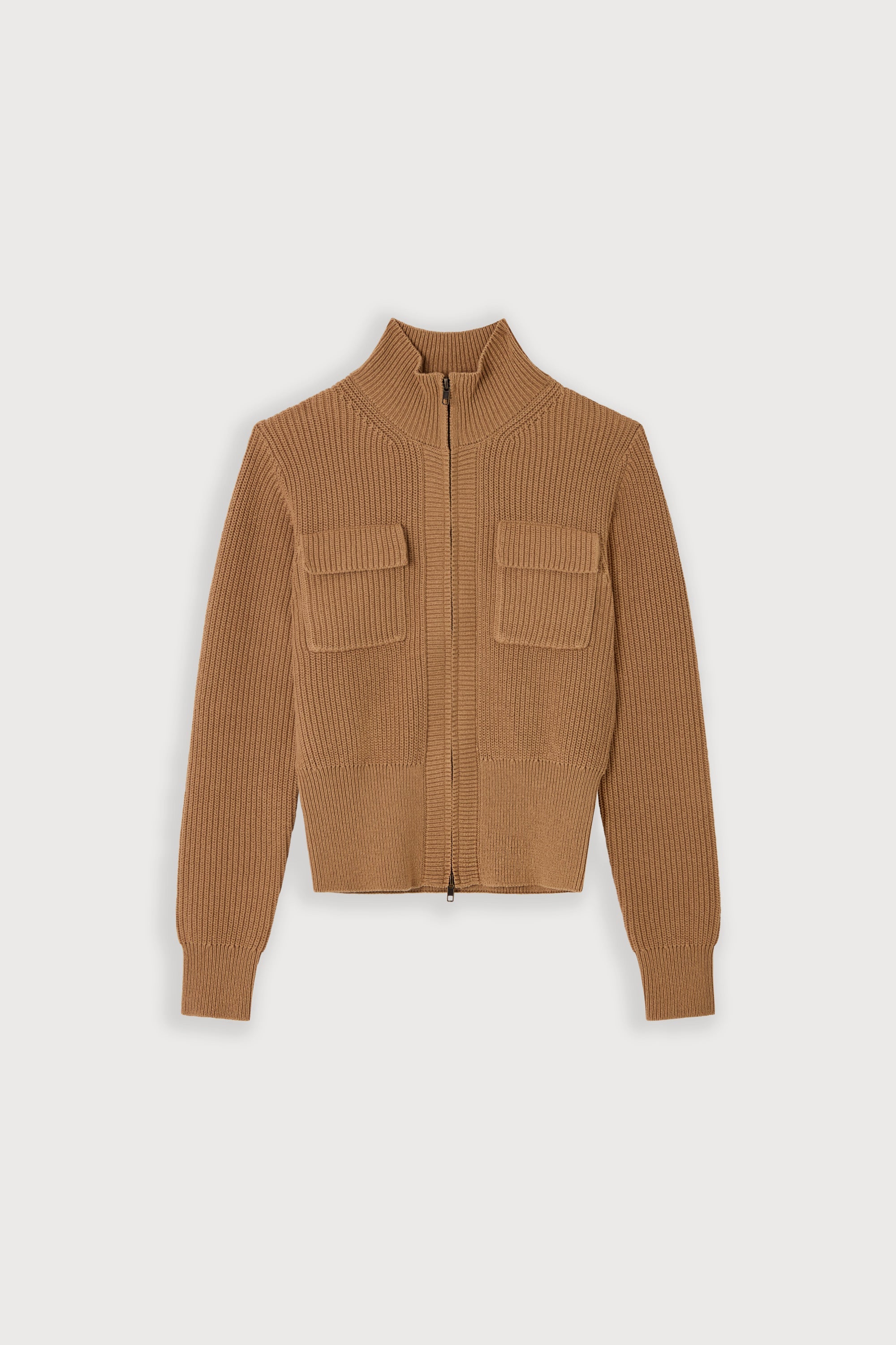 Cotton Zip Detail Cardigan