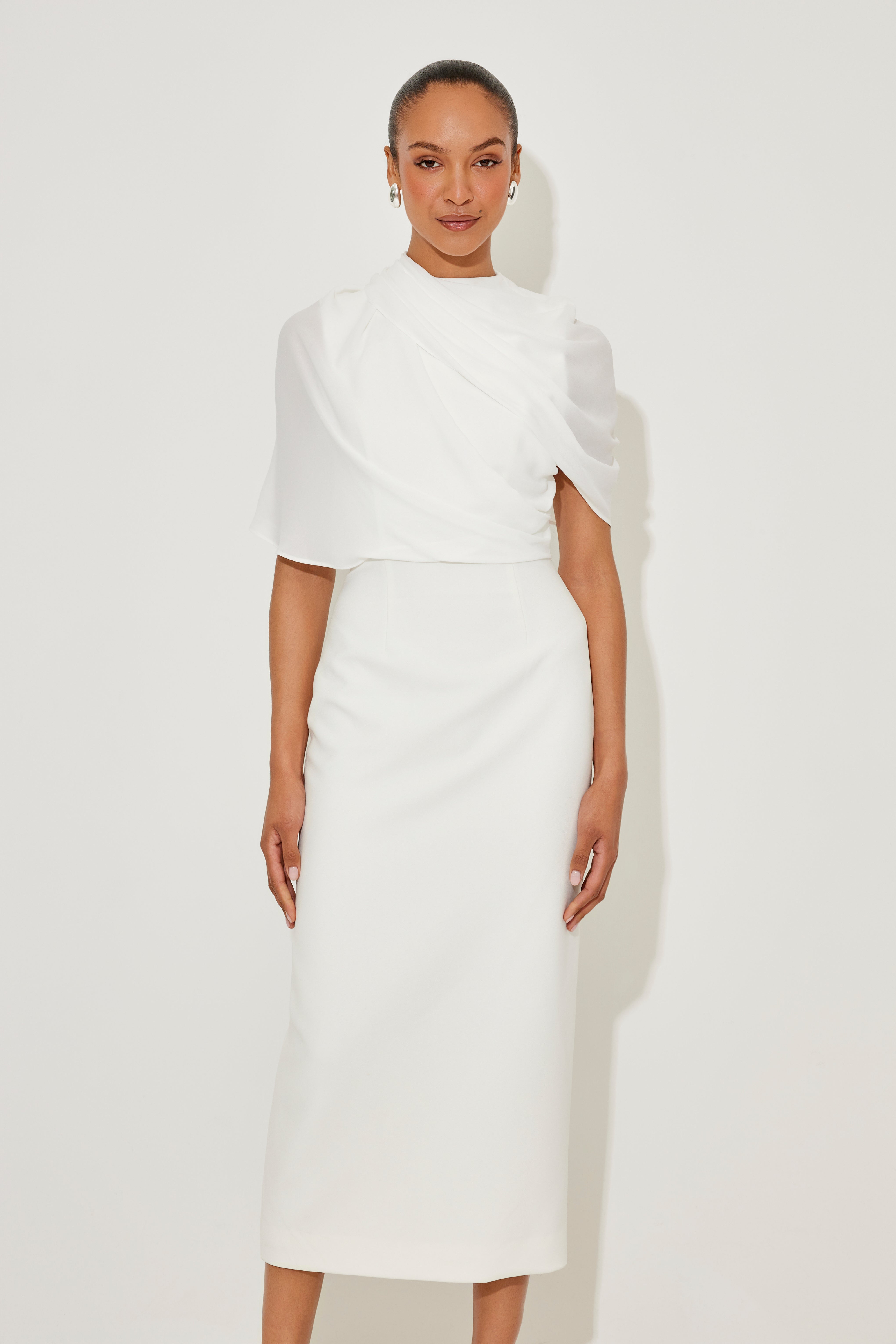 Gathered Midi Dress