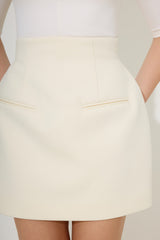 Cotton Mix Structured Skirt
