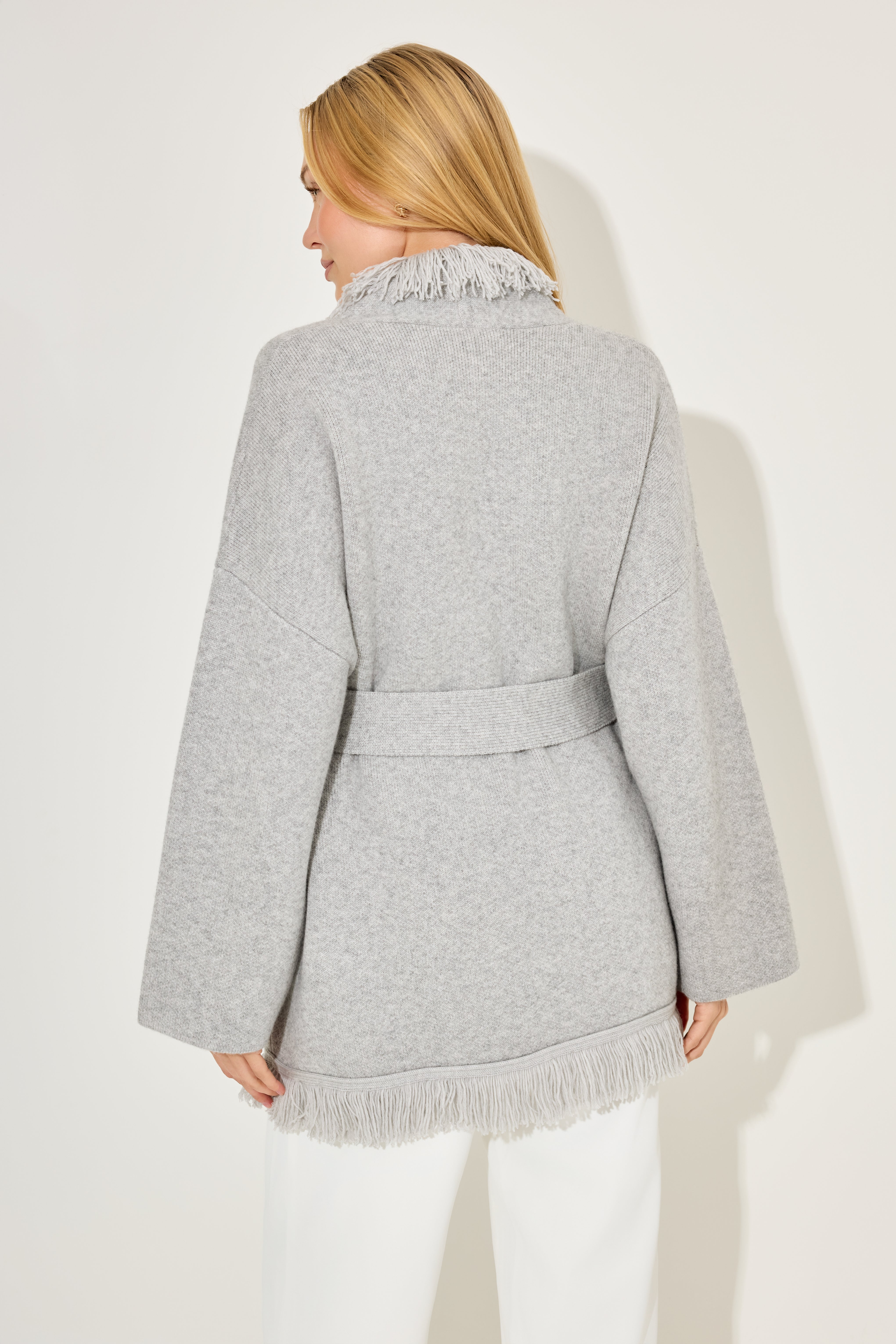 Wool Fringe Cardigan
