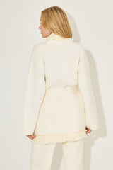 Wool Fringe Cardigan