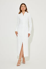 Long Sleeve Collar Maxi Dress