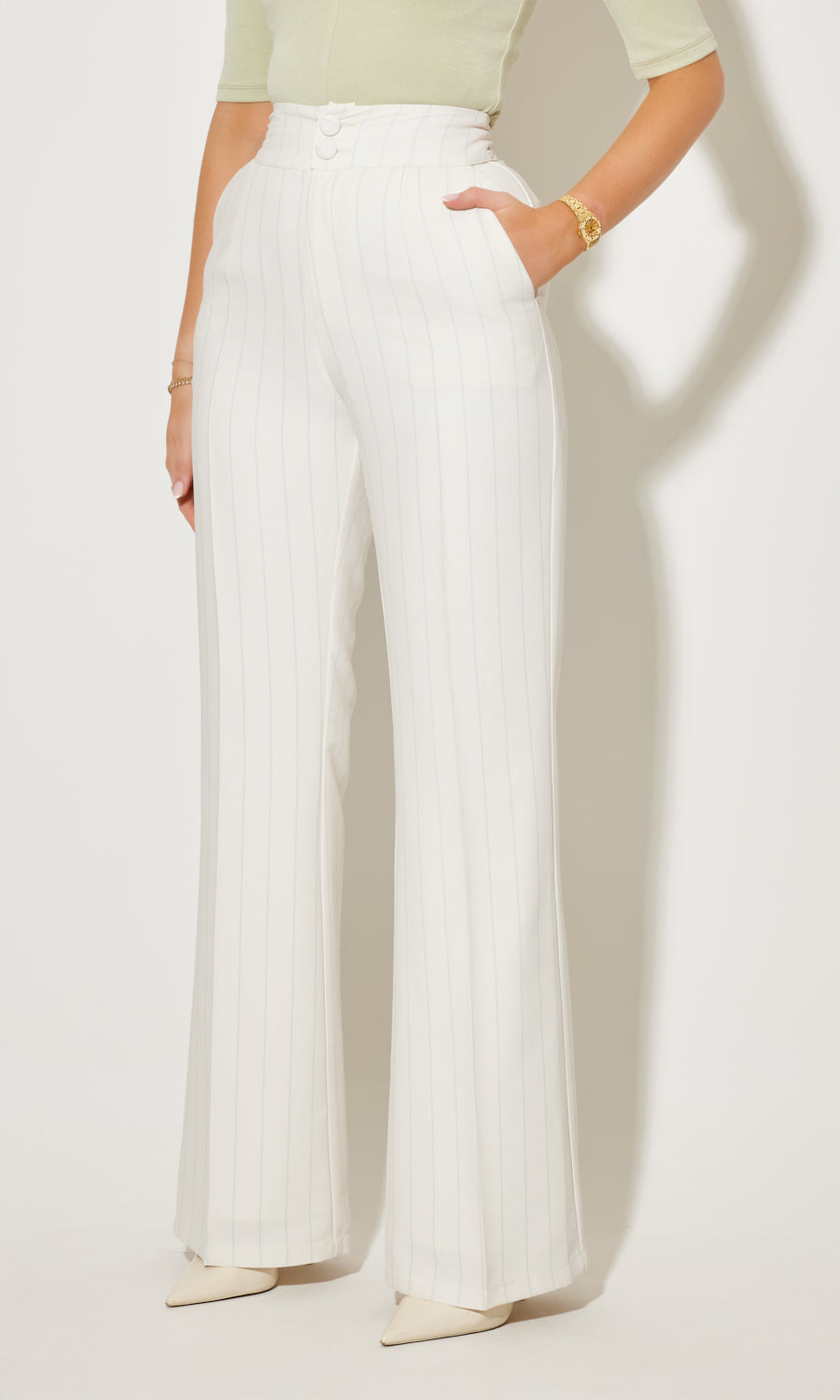 Pinstripe Trousers