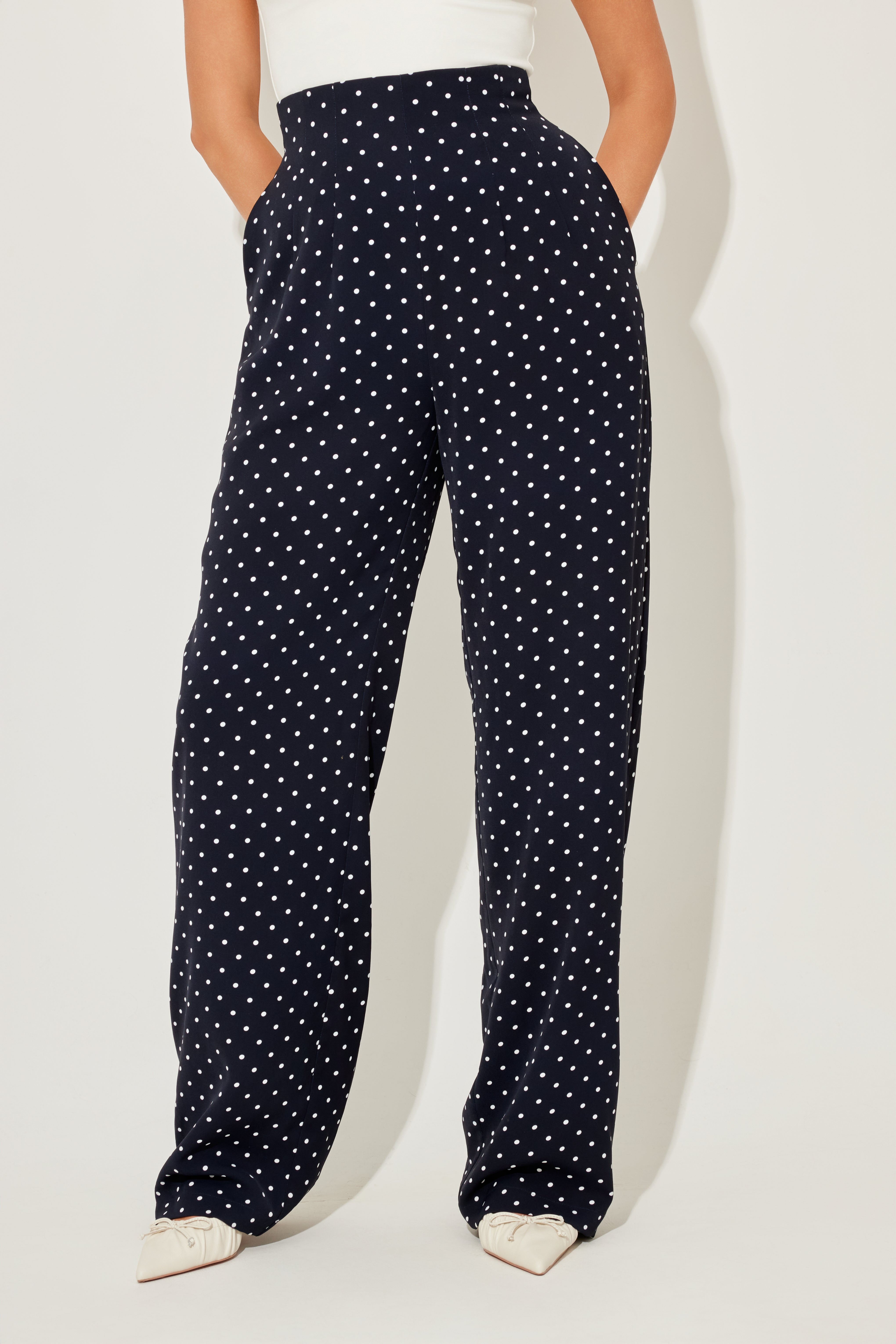 Polka Dot Wide Legs