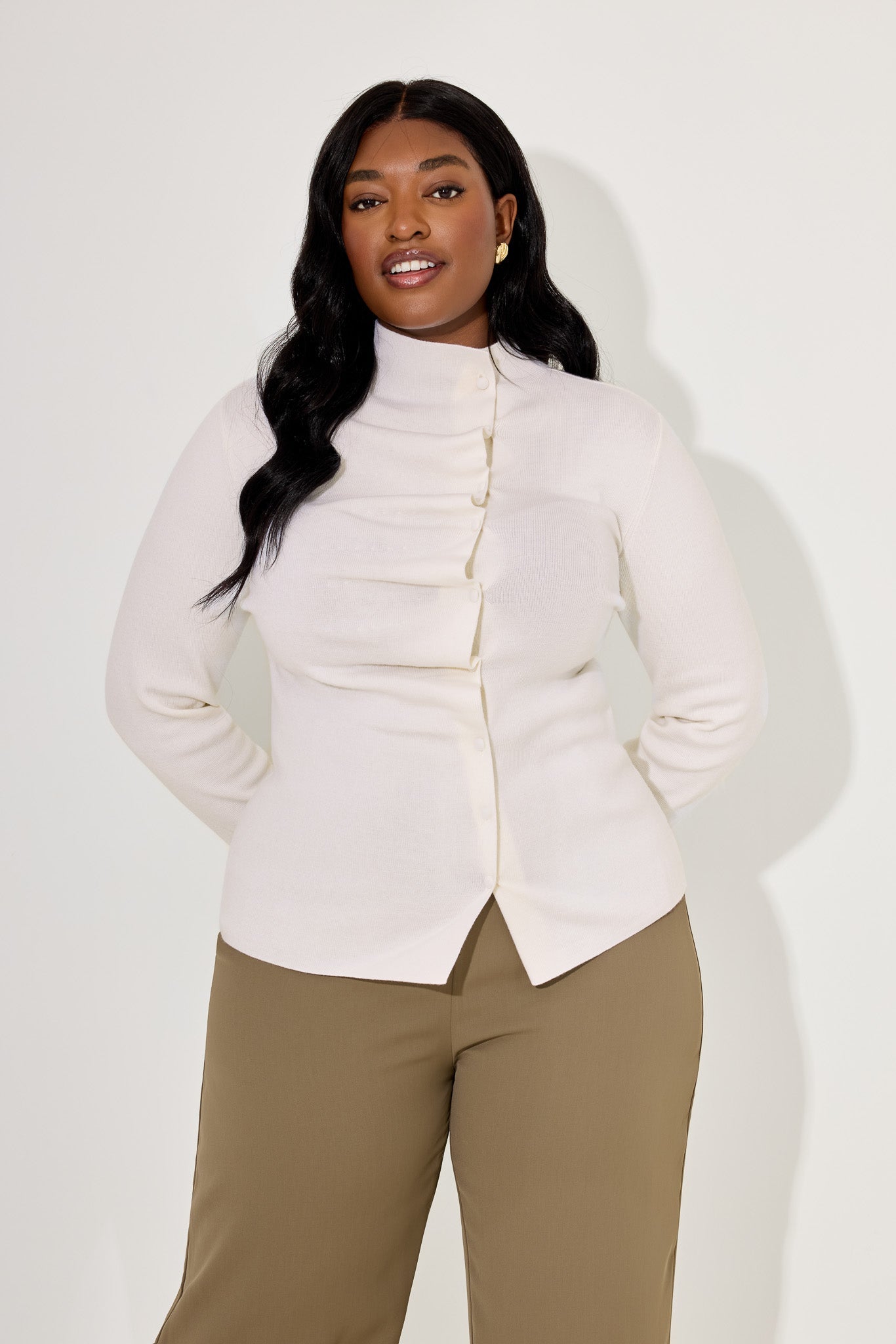 Wool Pleated Top