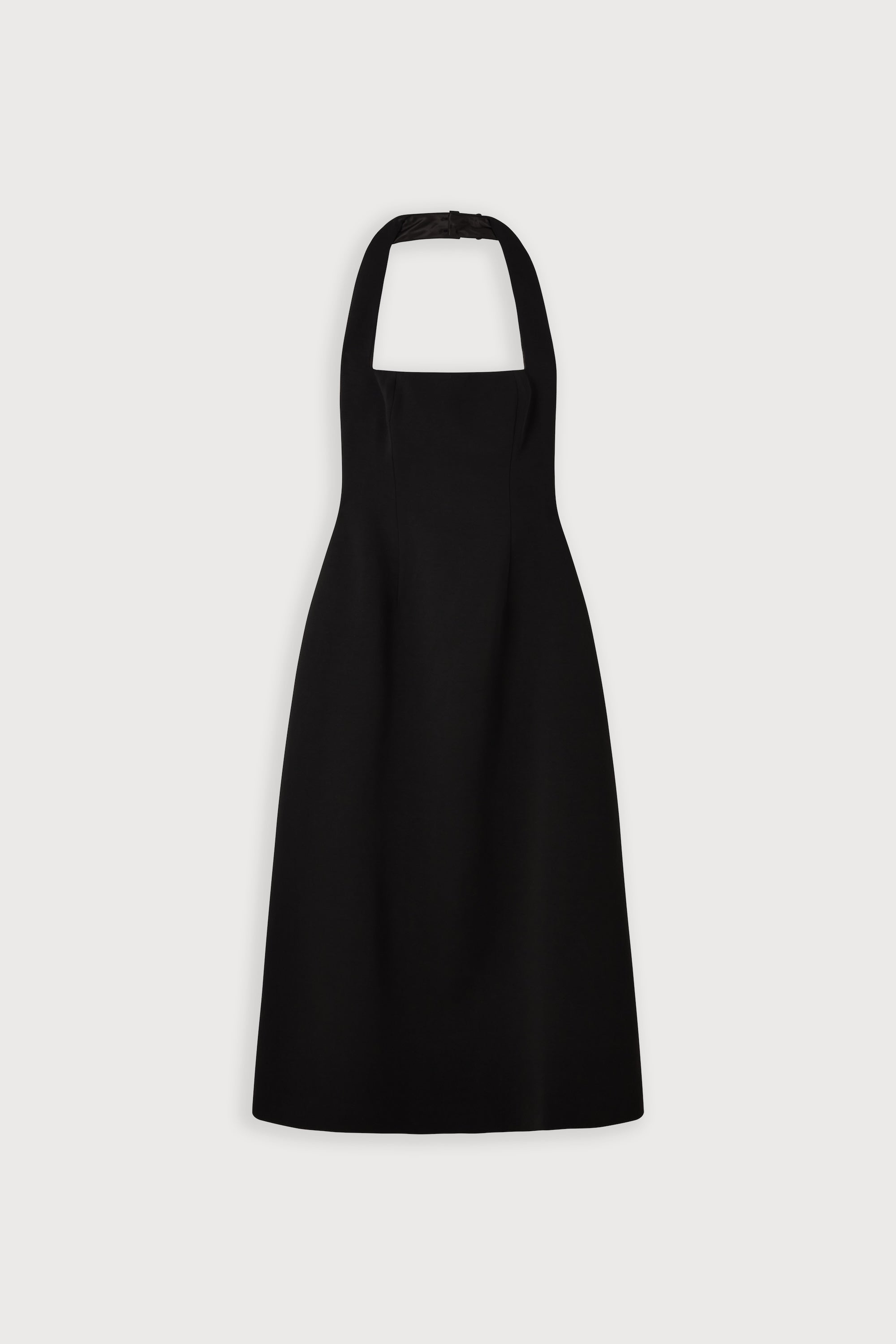 Cotton Mix Halter Midi Dress