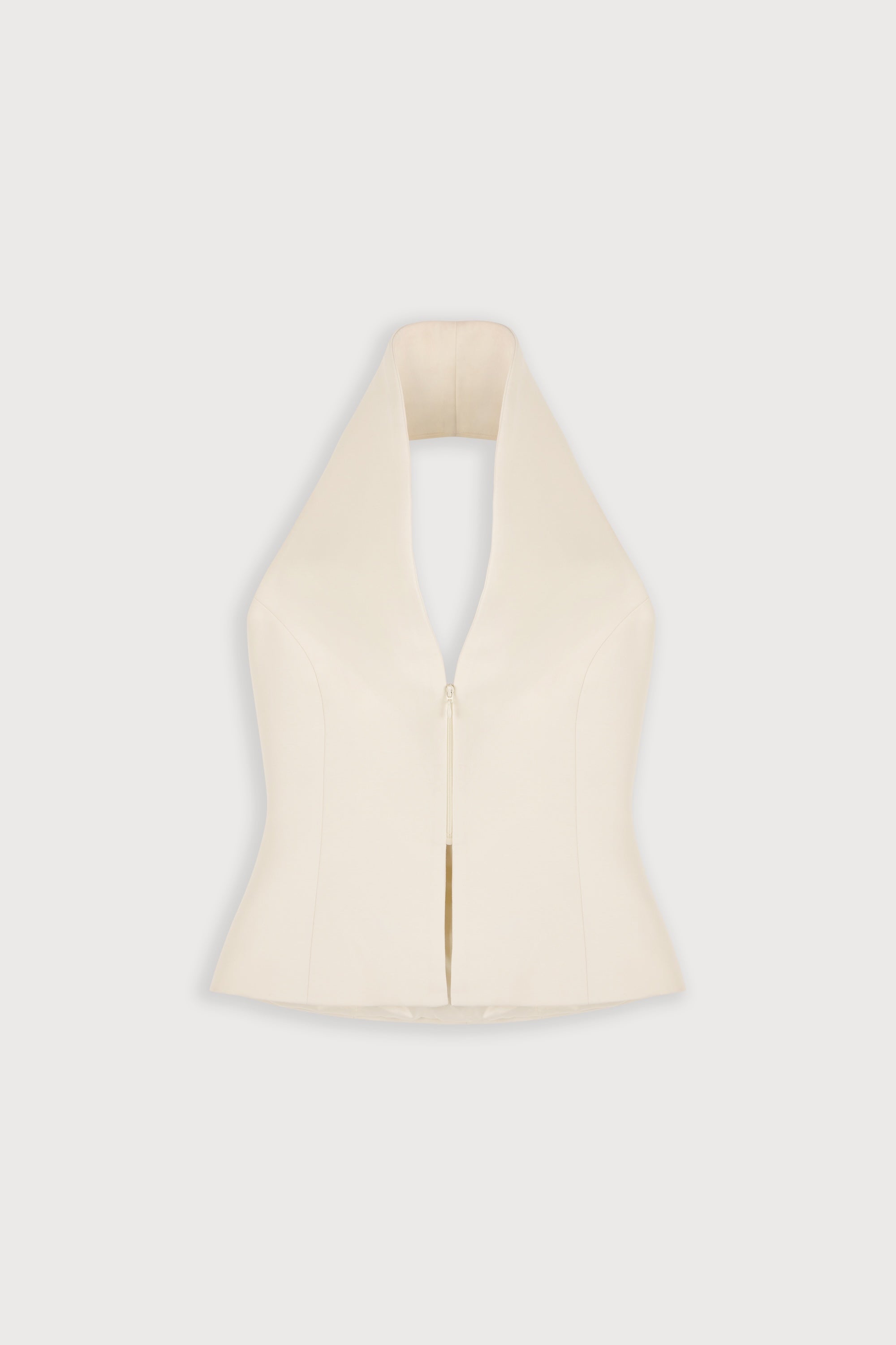 Cotton Mix Zip Detail Top