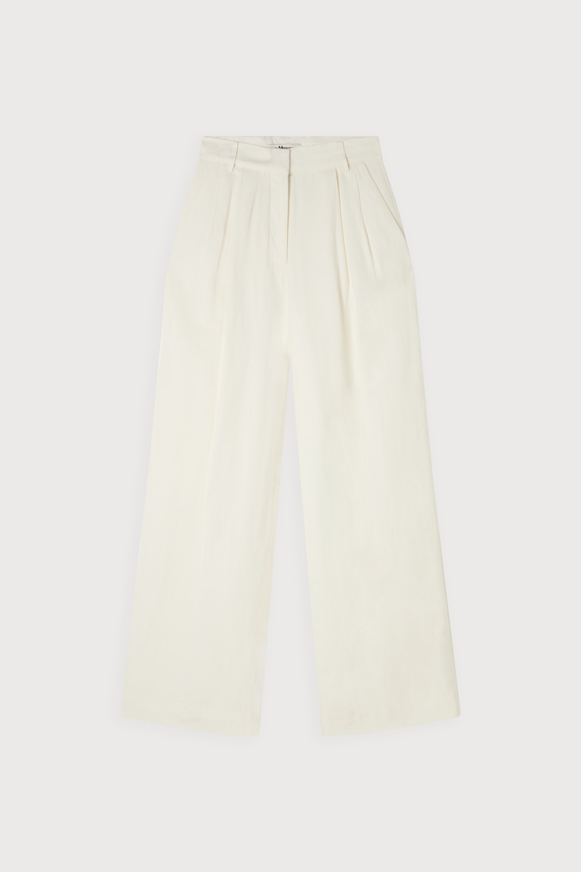 Linen Mix Wide Leg Trousers