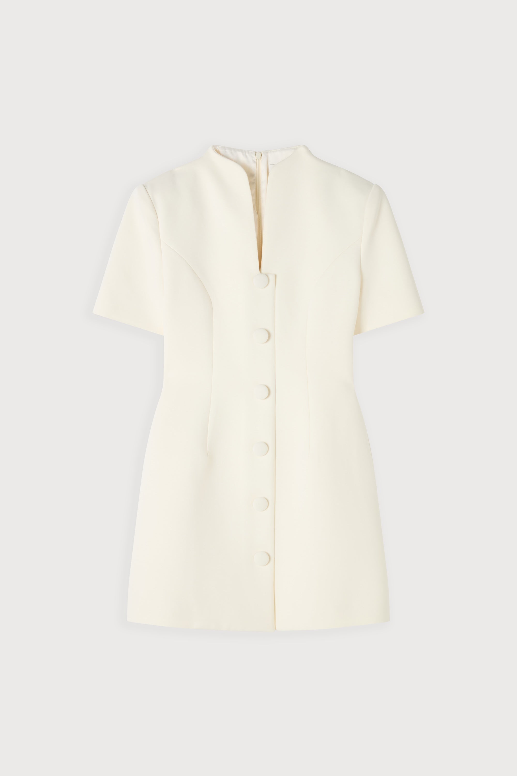 Cotton Mix Button Mini Dress