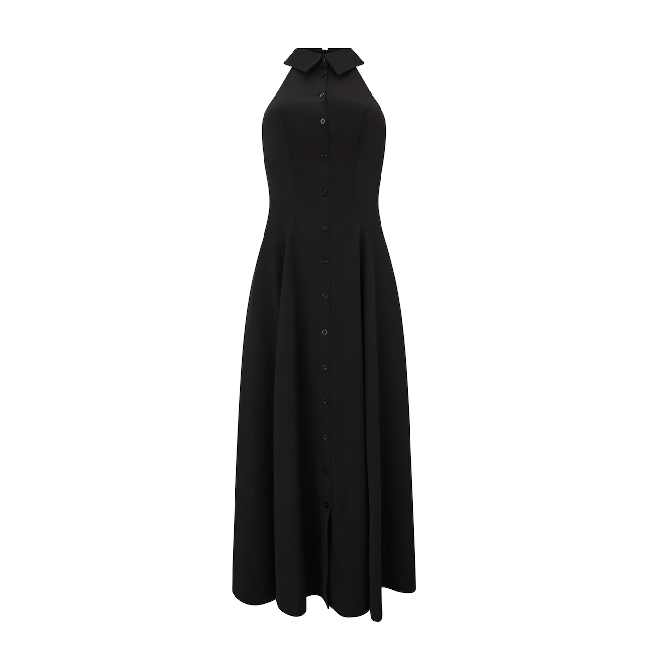 Flowy Collar Maxi Dress